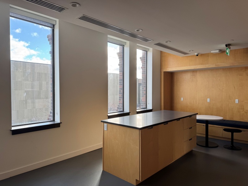 Kitchen windows overlooking Grafton Street